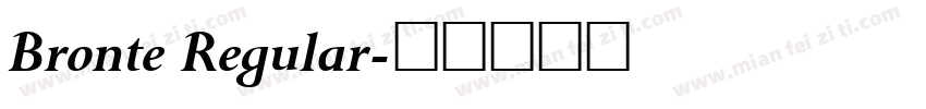 Bronte Regular字体转换